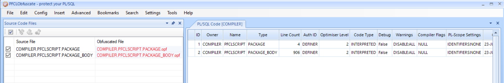 PFCLObfuscate Choose what to Obfuscate